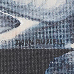 Donn Russell Oil on Canvas Board “Seashell Still Life”