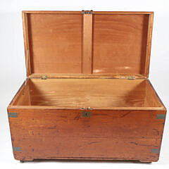 Antique Camphorwood Brass Bound Trunk with Carrying Handles
