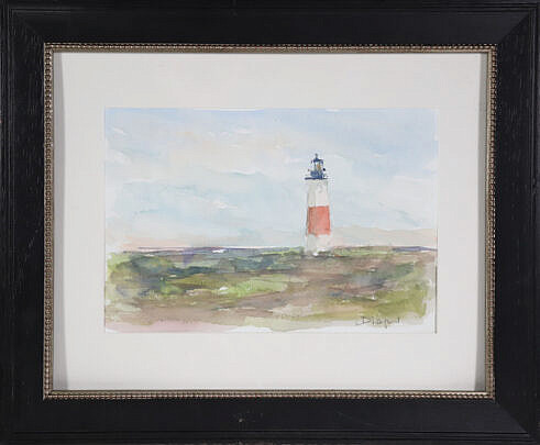 David Lazarus Watercolor on Paper "Sankaty Light, Nantucket"