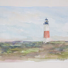 David Lazarus Watercolor on Paper “Sankaty Light, Nantucket”
