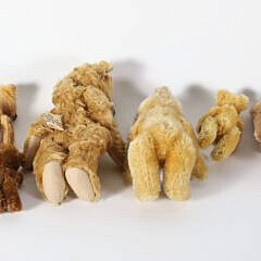 Collection of 9 Antique Miniature Articulated Teddy Bears