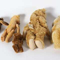 Collection of 9 Antique Miniature Articulated Teddy Bears