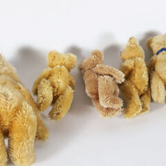 Collection of 9 Antique Miniature Articulated Teddy Bears