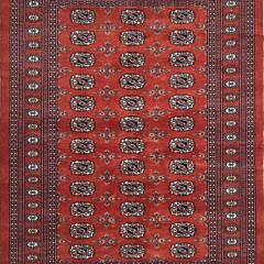 Vintage Hand Knotted Bokhara Oriental Rug