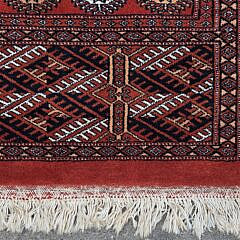 Vintage Hand Knotted Bokhara Oriental Rug