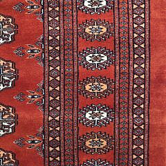 Vintage Hand Knotted Bokhara Oriental Rug