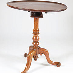 Late Georgian Mahogany Birdcage Tilt Top Table, 19th Century