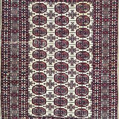 Hand Knotted Vintage Bokhara Oriental Rug