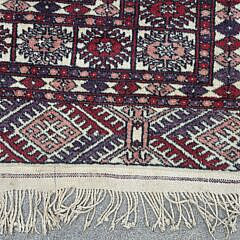Hand Knotted Vintage Bokhara Oriental Rug