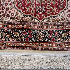 Hand Knotted Silk Oriental Scatter Rug