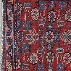 Vintage Hand Knotted Wool Oriental Scatter Rug