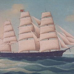 China Trade Oil on Canvas “Portrait of the Ship Golden State”