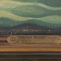 China Trade Oil on Canvas “Portrait of the Ship Golden State”