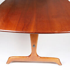 Signed Stephen Swift Cherry Trestle Dining Table, circa 2001