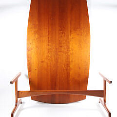 Signed Stephen Swift Cherry Trestle Dining Table, circa 2001