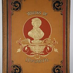 Two Tooled Leather Volumes “Works Of Hogarth”