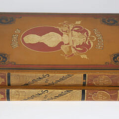 Two Tooled Leather Volumes “Works Of Hogarth”