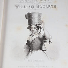Two Tooled Leather Volumes “Works Of Hogarth”