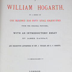 Two Tooled Leather Volumes “Works Of Hogarth”