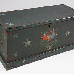 English Decorated Sea Chest, 19th Century