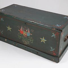 English Decorated Sea Chest, 19th Century