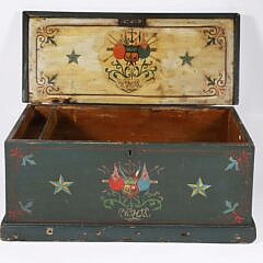 English Decorated Sea Chest, 19th Century