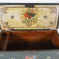 English Decorated Sea Chest, 19th Century