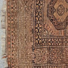 Hand Knotted Vintage Bokhara Oriental Rug
