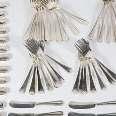 Gorham Sterling Silver Flatware Service for Twelve in the Fairfax Pattern