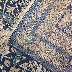 Vintage Persian Caucasian Hand Knotted Wool Oriental Rug
