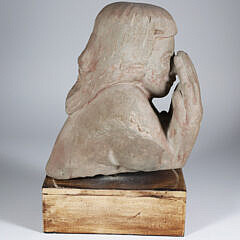 Carved Granite Sculpture "Speak No Evil"