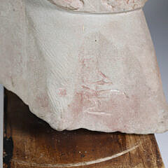 Carved Granite Sculpture “Speak No Evil”, Signed ASW