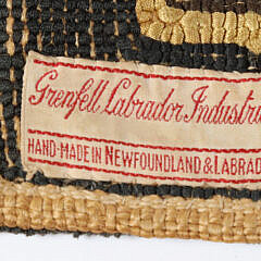 Vintage Labeled Grenfell Hooked Mat Map of Newfoundland