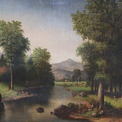 William Henry Titcomb Oil on Canvas “Conway Valley, New Hampshire”, 19th Century