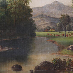 William Henry Titcomb Oil on Canvas “Conway Valley, New Hampshire”, 19th Century