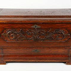 Oak Cased Cylinder Action Music Box, Late 19th Century