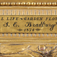 Gideon Eldon Bradbury Oil on Canvas “Still Life, Garden Flowers”