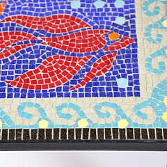 Nancy Sage Mid Century Modern Style Fish Mosaic Table, circa 2009