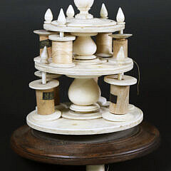 Whaler Made Spool Thread Caddy, 19th Century