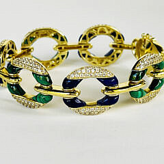 42821 Malachite Lapis Bracelet A IMG_8271
