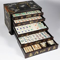 Vintage Mah Jong Game Box