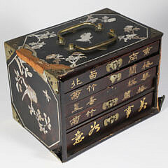 Antique Mah Jong Game Box