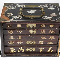 Antique Mah Jong Game Box