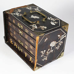 Antique Mah Jong Game Box