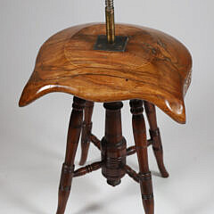 Bone Inlaid Piano Stool, 19th Century