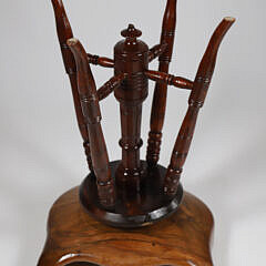 Bone Inlaid Piano Stool, 19th Century