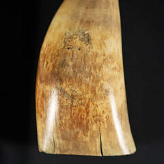 Scrimshaw Whale Tooth Portrait of a Gentleman, 19th Century