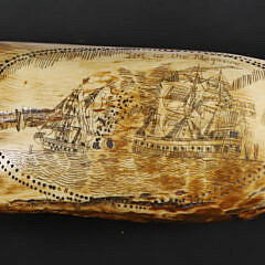 Scrimshaw Sperm Whale Tooth, 19th Century