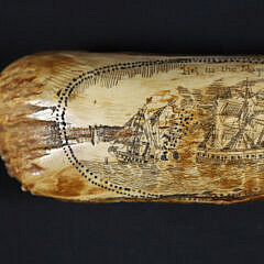 Scrimshaw Sperm Whale Tooth, 19th Century