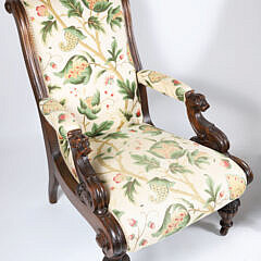 Pair of William IV Mahogany Armchairs, 19th Century